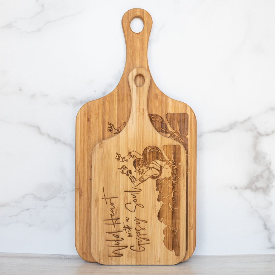 Wood Cutting Board With Handle - teelaunch